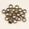 Perles à écraser 3mm  - Bronze - Lot de 20