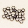 Perles à écraser 3mm  - Hématite - Lot de 20