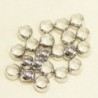 Perles à écraser 4mm  - Argenté Foncé - Lot de 20