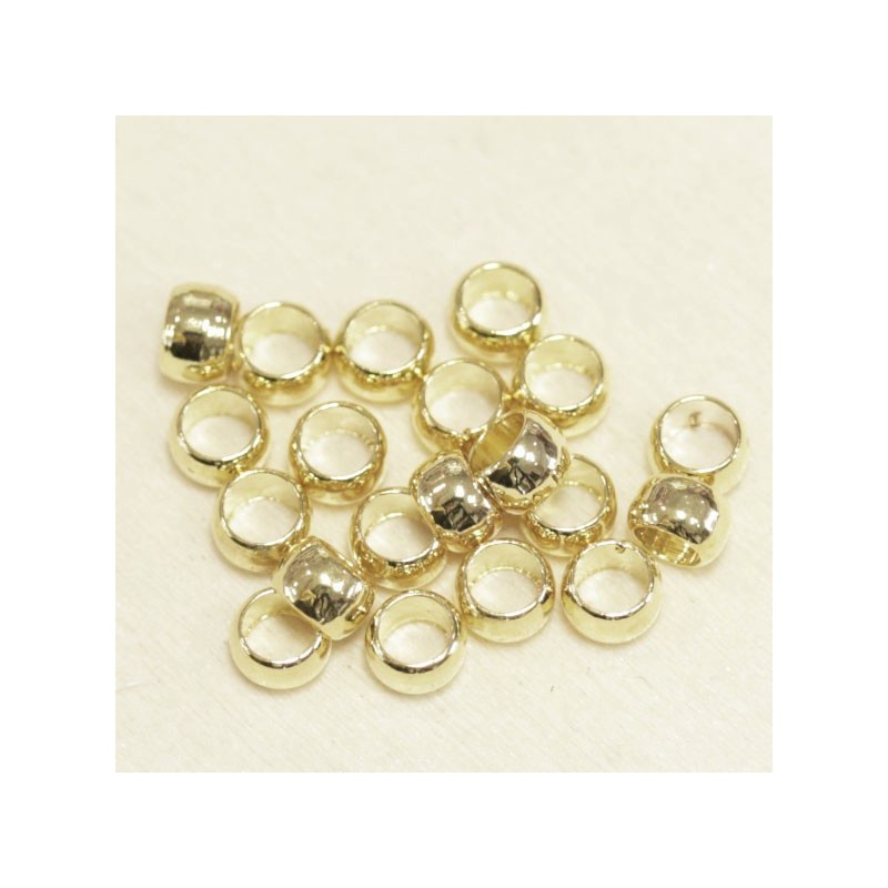 Perles à écraser 4mm  - Doré - Lot de 20