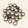 Perles à écraser 4mm  - Hématite - Lot de 20