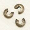 Cache-Perles à écraser 4mm  - Bronze - Lot de 10