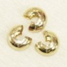 Cache-Perles à écraser 4mm  - Doré - Lot de 10