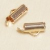 Embouts tubes pour Tissage 9mm - Gold Rose - La Paire