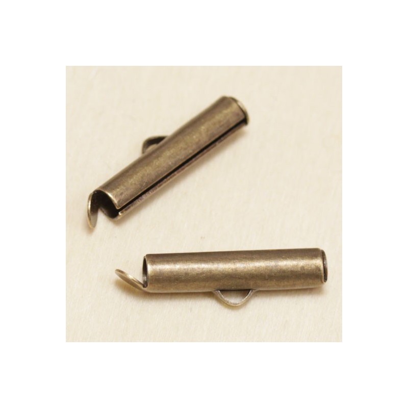 Embouts tubes pour Tissage 19mm - Bronze - La Paire