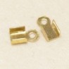 Embout serre-fil 1,5mm - Doré Forme Carrée - La Paire