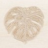 Breloque Laser Cut - Feuille Monstera - 26x26mm - Gold rose