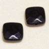 Perle en pierre naturelle ou Gemme - Carré 11*11mm - Agate Noire