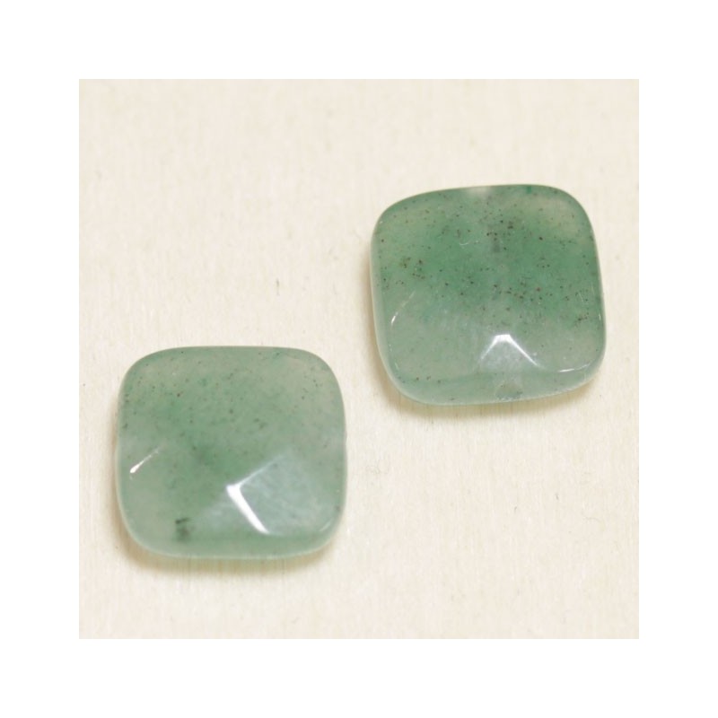 Perle en pierre naturelle ou Gemme - Carré 11*11mm - Aventurine