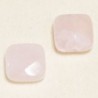 Perle en pierre naturelle ou Gemme - Carré 11*11mm - Quartz Rose