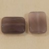 Perle en pierre naturelle ou Gemme - Rectangle 18*12mm - Agate Teintée Gris