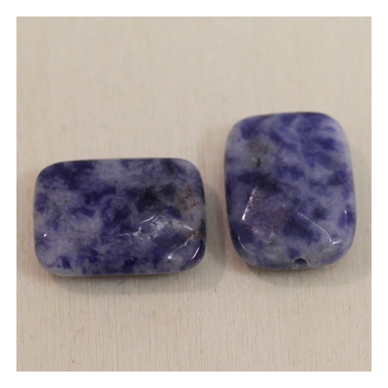 Perle en Sodalite - Rectangle 18*12mm - Pierre naturelle ou Gemme