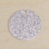 Sequin en métal - Rond - 12mm - Argenté pailleté