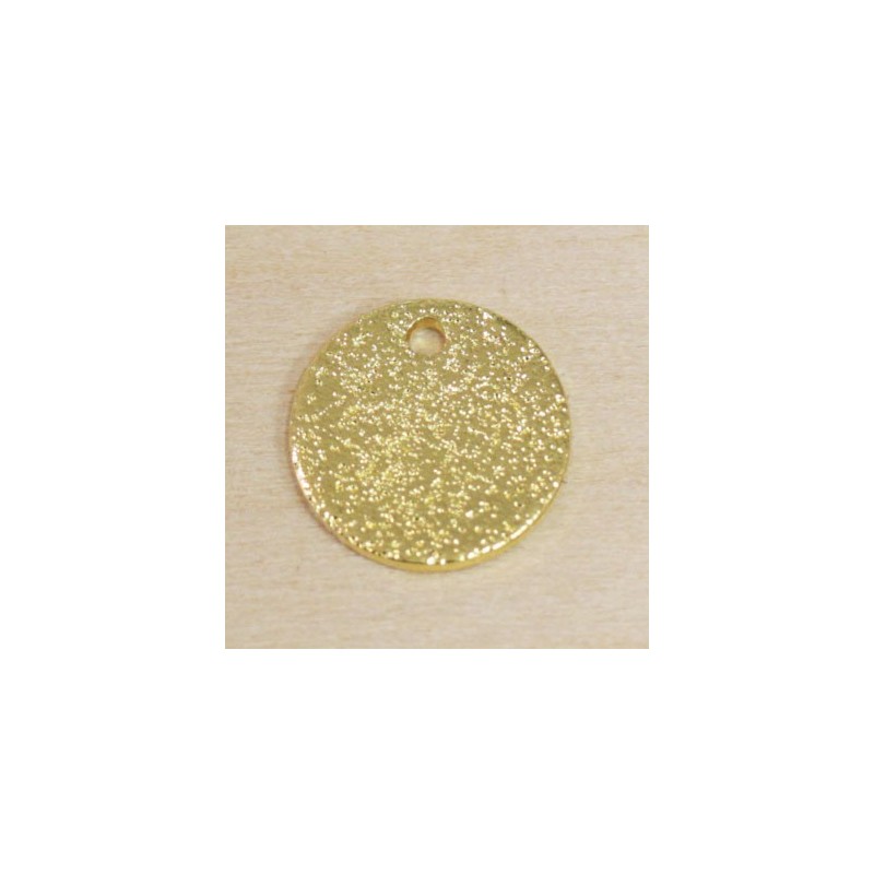 Sequin en métal - Rond - 12mm - Doré pailleté