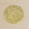 Sequin en métal - Rond - 12mm - Doré pailleté