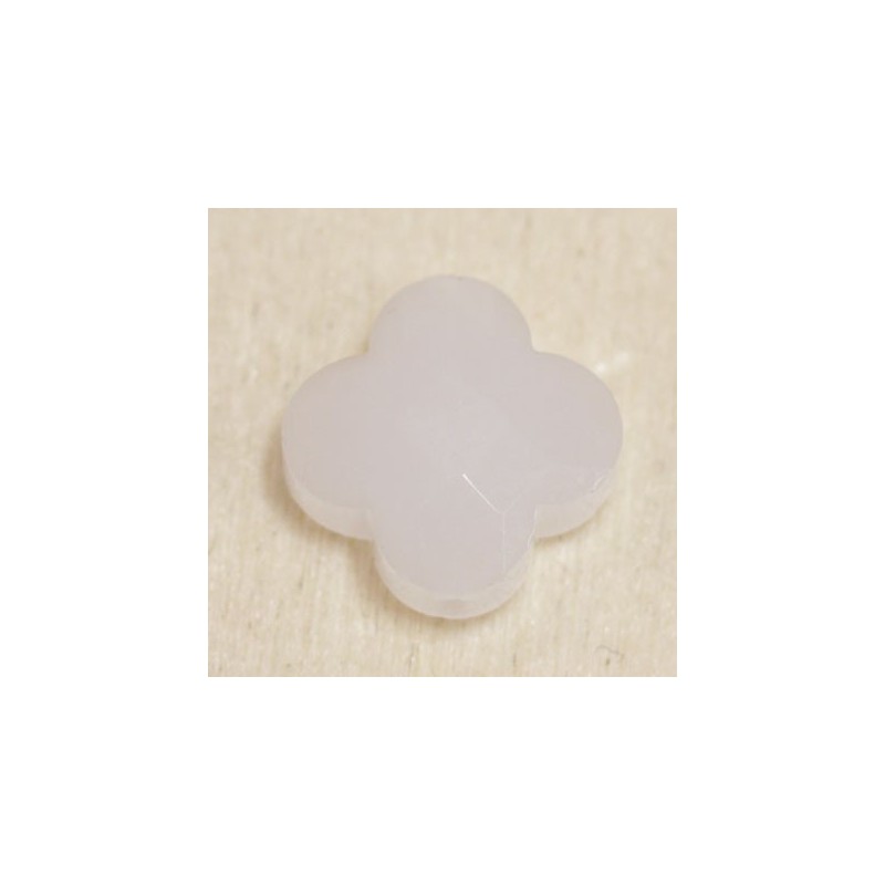 Perle en pierre naturelle ou Gemme - Trèfle 13*13mm - Opalite