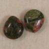 Perle en pierre naturelle ou Gemme - Goutte 12*12mm - Unakite