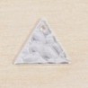 Sequin en métal - Triangle - 12mm - Argenté alvéolé
