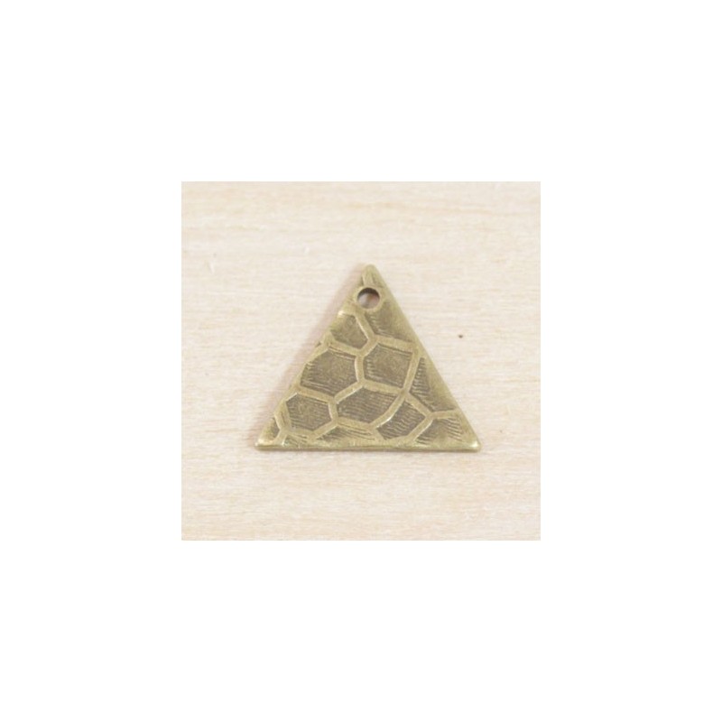 Sequin en métal - Triangle - 12mm - Bronze alvéolé
