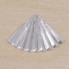Sequin en métal - Triangle ondulé - 20x14mm - Argenté