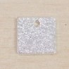 Sequin en métal - Carré - 8mm - Argenté pailleté