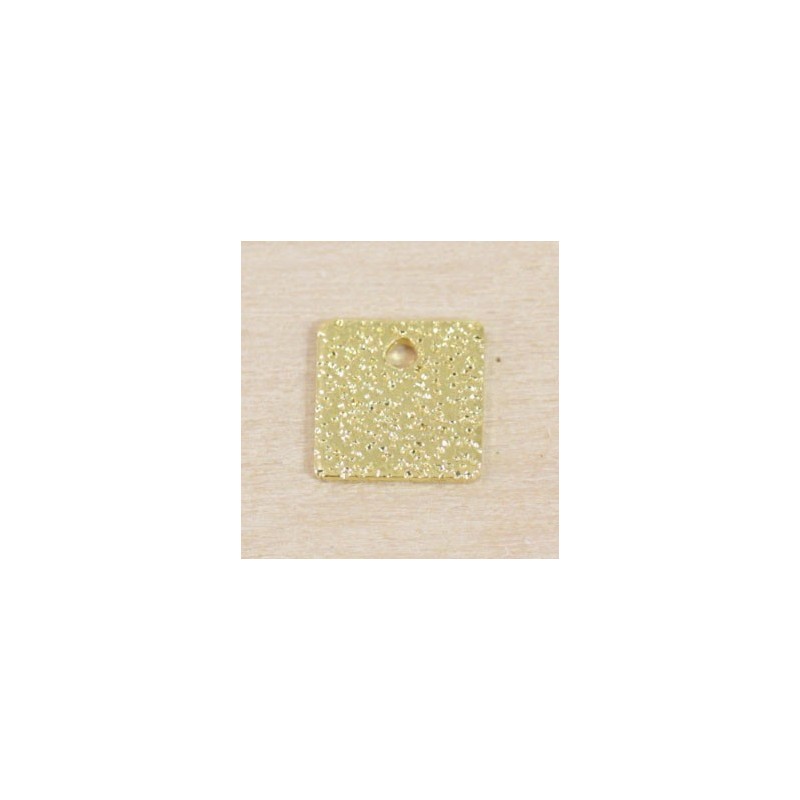Sequin en métal - Carré - 8mm - Doré pailleté