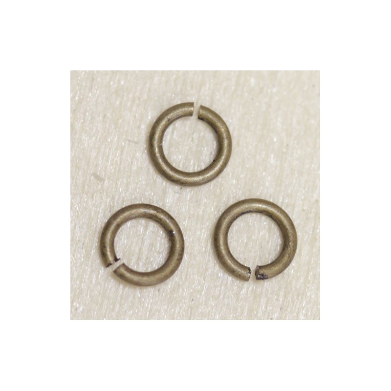 Anneaux de jonction 4,5mm  - Bronze - Lot de 10