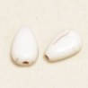 Perle en pierre naturelle ou Gemme - Howlite - Goutte- 12*8mm