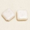Perle en pierre naturelle ou Gemme - Howlite - Losange- 15*15mm