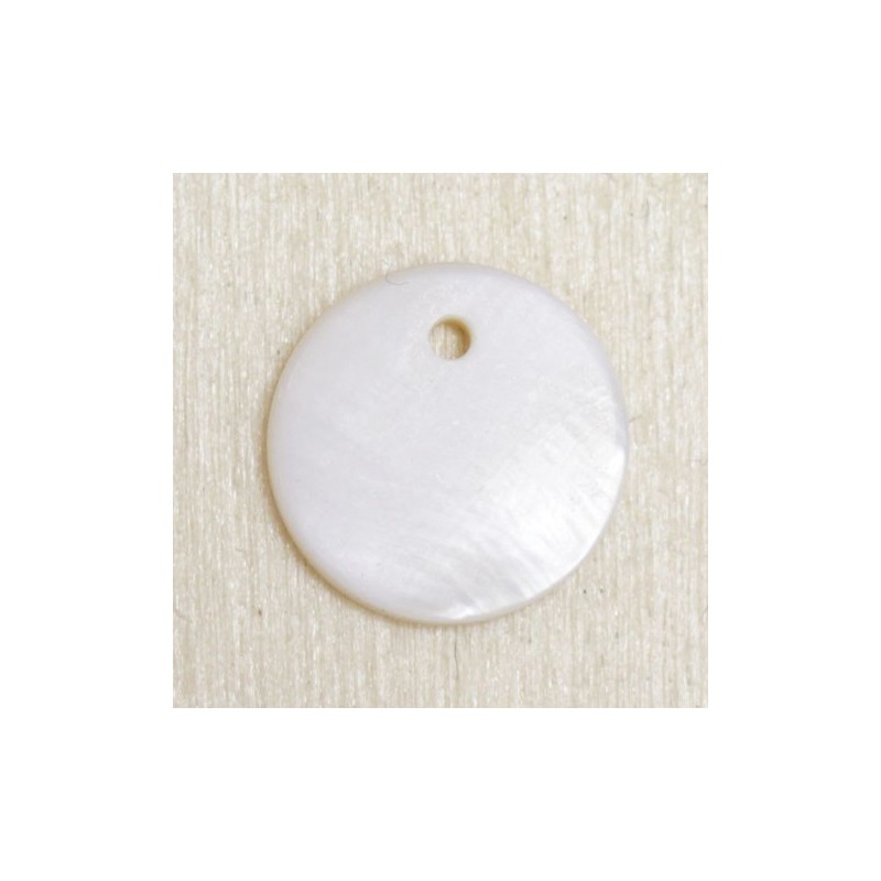 Sequin en Nacre - Rond Plat - 12mm