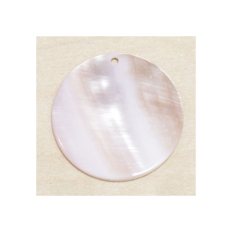 Sequin en Nacre - Rond Plat - 38mm