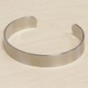 Bracelet jonc lisse - Acier inoxydable - 12mm - Argenté foncé