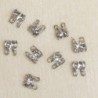 Embouts pour chaîne boule - 1mm - Argenté foncé - Lot de 10