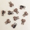 Embouts pour chaîne boule - 4mm - Cuivré - Lot de 10