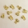 Embouts pour chaîne boule - 4mm - Doré - Lot de 10