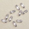 Fermoirs pour chaîne boule - 1,5mm - Argenté - Lot de 10