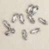 Fermoirs pour chaîne boule - 1,5mm - Argenté foncé - Lot de 10