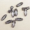 Fermoirs pour chaîne boule - 2mm - Hématite - Lot de 10