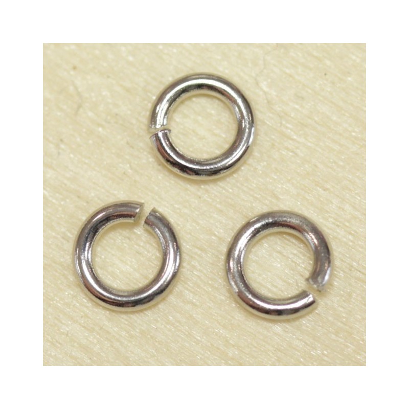 Anneaux de jonction 5mm  - Argenté foncé - Lot de 10