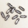 Fermoirs pour chaîne boule - 3mm - Hématite - Lot de 10