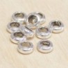 Perles métal - Rondelles 036 - 6x1,5mm - Argenté foncé - Lot de 10