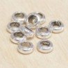 Perles métal - Rondelles 036 - 6x1,5mm - Argenté foncé - Lot de 10