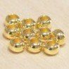 Perles métal - Rondelles bombées 034 - 6x4mm - Doré - Lot de 10