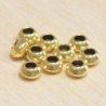Perles métal - Rondelles bombées 032 - 5x3mm - Argenté foncé - Lot de 10