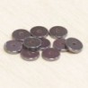 Perles métal - Rondelles bombées 044 - 6x1mm - Hématite - Lot de 10