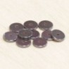 Perles métal - Rondelles - 6x1mm - Hématite - Lot de 10