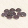 Perles métal - Rondelles bombées 044 - 6x1mm - Hématite - Lot de 10
