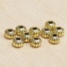 Perles métal - Rondelles bombées 018 - 6x4mm - Doré - Lot de 10
