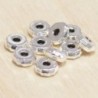Perles métal - Rondelles boulons 045 - 8x3mm - Argenté - Lot de 10