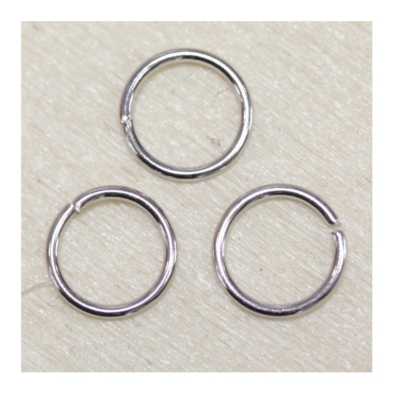 Anneaux de jonction 6mm  - Argenté foncé - Lot de 10